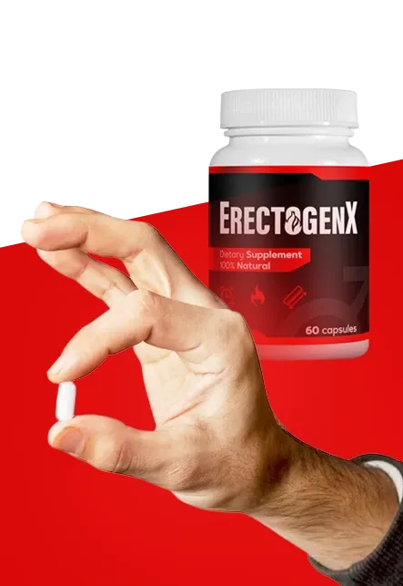 ErectogenX Kapsel mit Hand